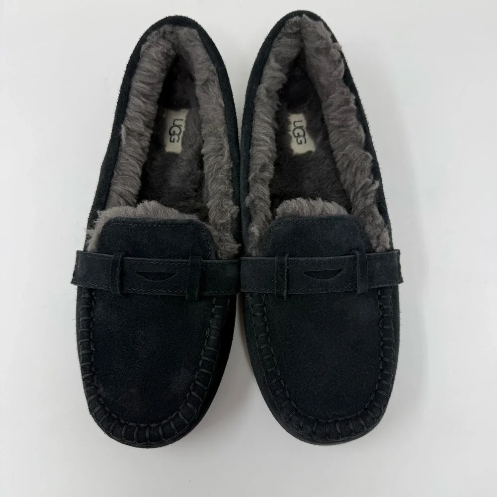 New UGG Women's Willow Moc Toe Loafer Black Sz 11 - Picture 7 of 13